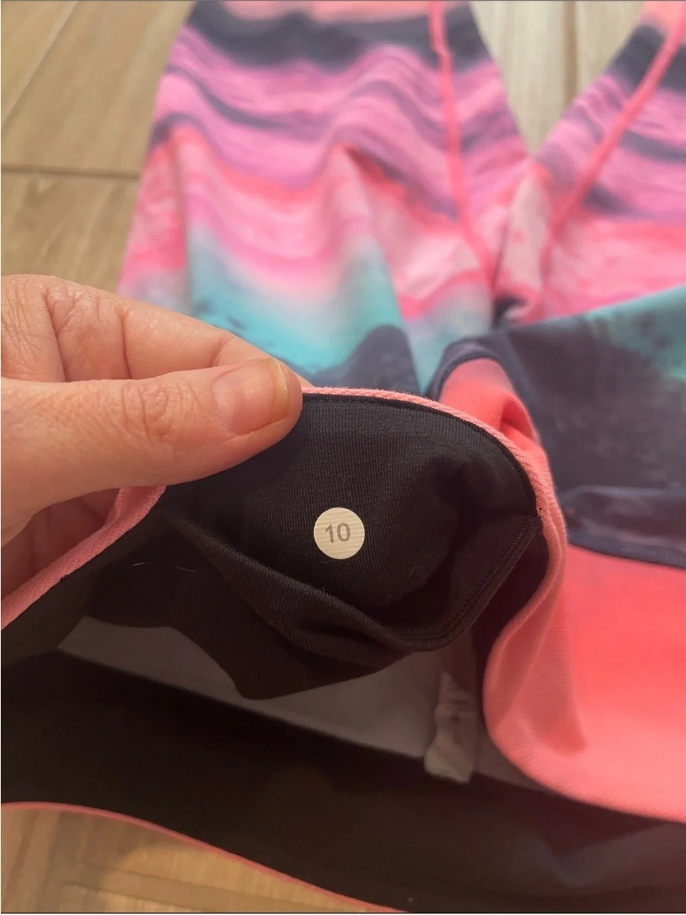 Lululemon Wunder Under Mid Rise BEACHSCAPE Sunset Mirage Tights Sz 10 Rare